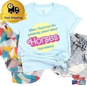 Patriarchy Horses Barbi Movie Horse Retro Cartoon Graphic Unisex T-Shirt